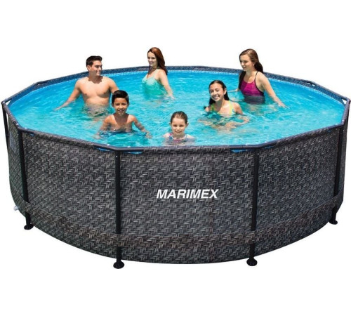 Басейн каркасний Marimex Florida Ratan 457 х 137 см, графітовий Басейн каркасний Marimex Florida Ratan 457 х 137 см, графітовий