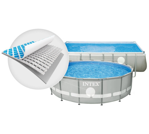 Басейн каркасний прямокутний 6в1 INTEX 26792, 488 x 244 x 107 см, сірий Басейн каркасний прямокутний 6в1 INTEX 26792, 488 x 244 x 107 см, сірий