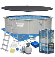 Basen ogrodowy panelowy całoroczny 457 x 122 cm 13w1 Bestawy 56384