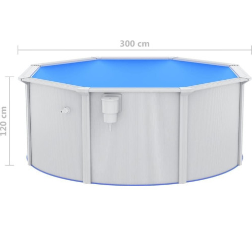 Басейн каркасний vidaXL 300 x 120 см, білий Басейн каркасний vidaXL 300 x 120 см, білий
