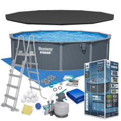 Basen ogrodowy panelowy całoroczny 549 x 132 cm 13w1 Bestawy 561CS