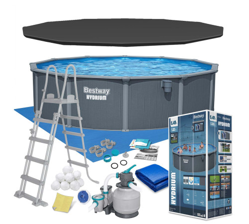 Basen ogrodowy panelowy całoroczny 549 x 132 cm 13w1 Bestawy 561CS