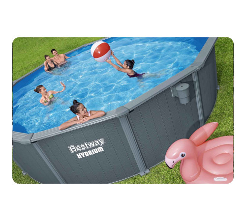 Basen ogrodowy panelowy całoroczny 549 x 132 cm 13w1 Bestawy 561CS