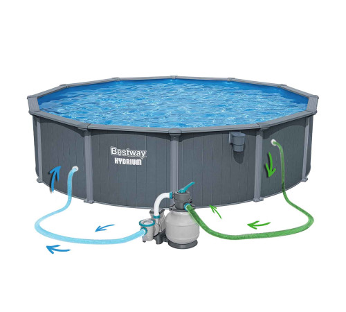 Basen ogrodowy panelowy całoroczny 549 x 132 cm 13w1 Bestawy 561CS