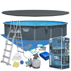 Basen ogrodowy panelowy całoroczny 732 x 132 cm 13w1 Bestawy 561RP