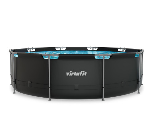 Басейн каркасний VIRTUFIT з фільтрувальним насососм 366 х 100 см, антрацитовий