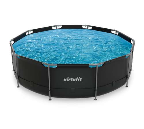 Басейн каркасний VIRTUFIT з фільтрувальним насососм 366 х 100 см, антрацитовий