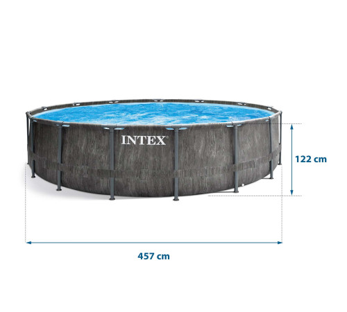 Басейн каркасний 21в1 INTEX 26742, 457 x 122 см, темно-сірий Басейн каркасний 21в1 INTEX 26742, 457 x 122 см, темно-сірий