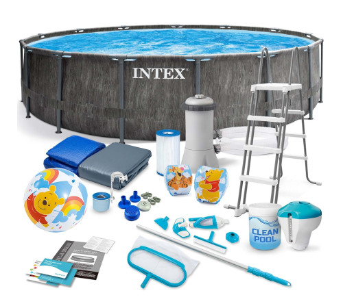 Басейн каркасний 21в1 INTEX 26742, 457 x 122 см, темно-сірий Басейн каркасний 21в1 INTEX 26742, 457 x 122 см, темно-сірий