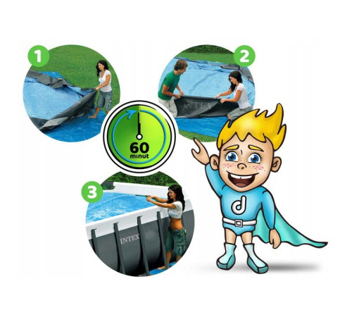 Басейн каркасний 12в1 Intex 26356 549 х 274 х 132 см