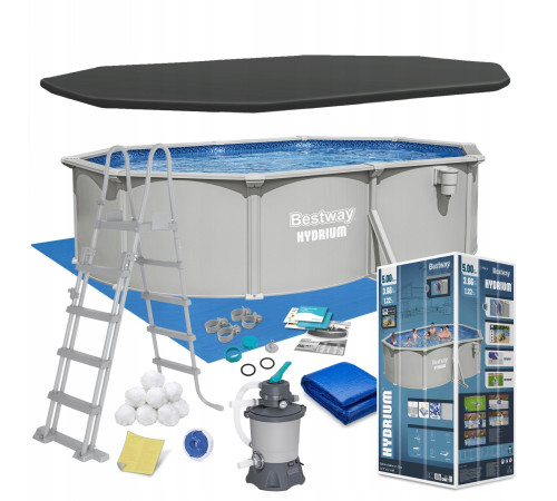 Басейн каркасний 13в1 Bestway Hydrium 56586 500 х 366 х 122 см