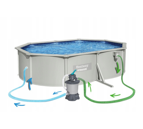 Басейн каркасний 13в1 Bestway Hydrium 56586 500 х 366 х 122 см