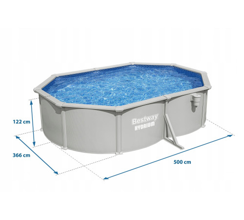 Басейн каркасний 13в1 Bestway Hydrium 56586 500 х 366 х 122 см