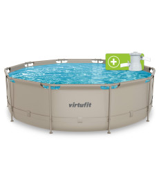 Басейн каркасний VIRTUFIT з фільтрувальним насососм 366 х 100 см, бежевий