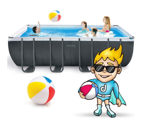 Басейн каркасний 21в1 Intex 26356 549 х 274 х 132 см з самокатом Soke GO