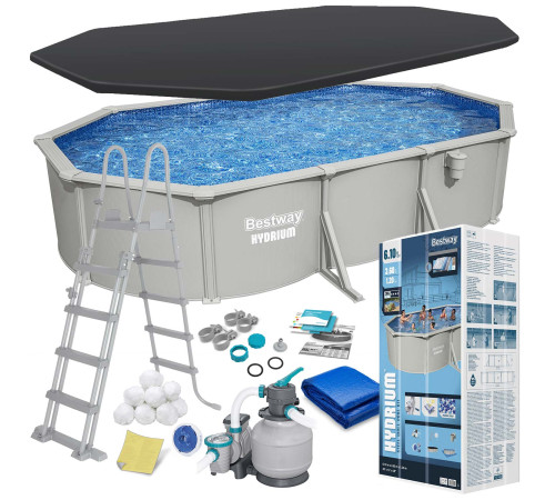 Basen ogrodowy panelowy całoroczny 610x366x122 cm 13w1 Bestawy 56369