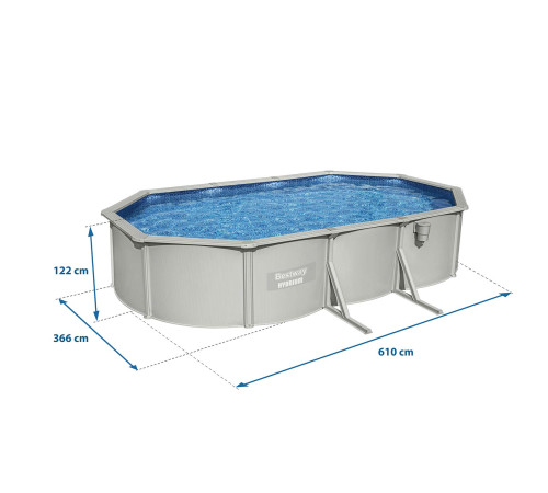 Basen ogrodowy panelowy całoroczny 610x366x122 cm 13w1 Bestawy 56369