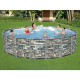 Басейн каркасний 6в1 Bestway 56886 Power Steel 549 см - сірий