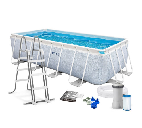 Basen ogrodowy stelażowy 400 x 200 x 100 cm 4w1 INTEX 26780