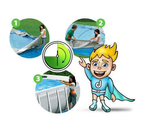 Basen ogrodowy stelażowy 400 x 200 x 100 cm 4w1 INTEX 26780