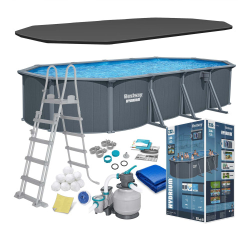 Basen ogrodowy panelowy całoroczny 732x366x132 cm 13w1 Bestawy 561CW