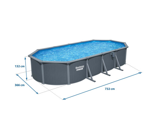 Basen ogrodowy panelowy całoroczny 732x366x132 cm 13w1 Bestawy 561CW