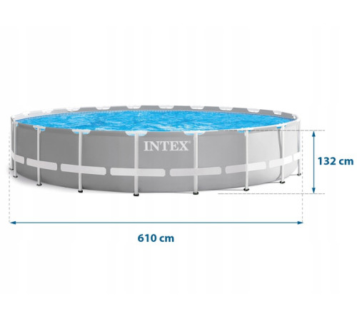Басейн каркасний 21в1 Intex 26756 610 х 132 см з самокатом Soke GO