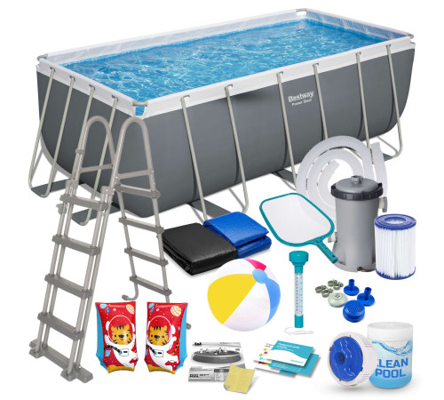 Басейн каркасний прямокутний 18в1 Bestway 56456ND 412 x 201 x 122 см Басейн каркасний прямокутний 18в1 Bestway 56456ND 412 x 201 x 122 см