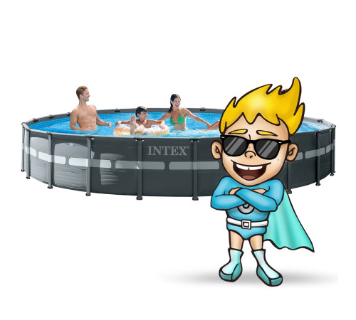 Basen ogrodowy stelażowy 732 x 132 cm 20w1 INTEX 26340