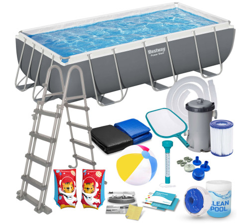 Басейн каркасний прямокутний 18в1 Bestway 56441 SET 404 x 201 x 100 см Басейн каркасний прямокутний 18в1 Bestway 56441 SET 404 x 201 x 100 см