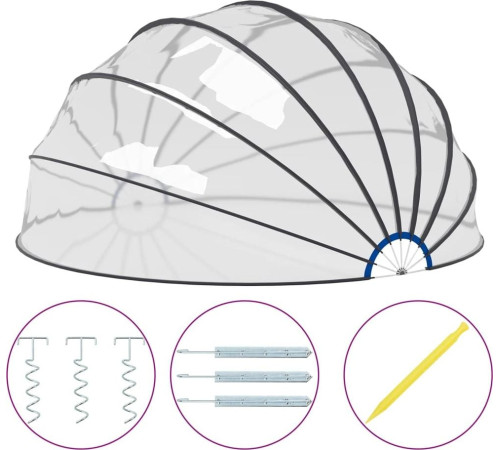 Купол для басейну vidaXL 550х275 см
