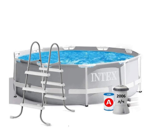 Каркасний басейн Prism Frame Pool Intex 26706 305 x 99 см - сірий Каркасний басейн Prism Frame Pool Intex 26706 305 x 99 см - сірий