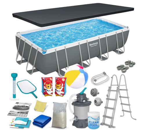 Басейн каркасний прямокутний 17в1 Bestway 56466N, 549x274x122 см