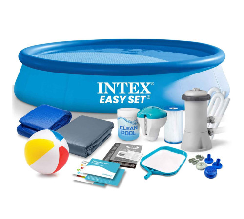 Басейн надувний 15в1 INTEX 28132, 366 x 76 см, блакитний Басейн надувний 15в1 INTEX 28132, 366 x 76 см, блакитний