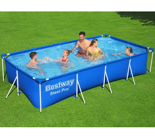 Басейн каркасний прямокутний 8в1 Bestway 56424 Steel Pro 400 x 211 см Басейн каркасний прямокутний 8в1 Bestway 56424 Steel Pro 400 x 211 см