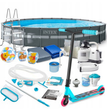 Басейн каркасний 20в1 Intex 26340 732 х 132 см з самокатом Soke GO