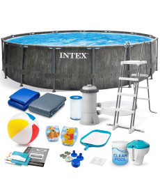 Басейн каркасний 18в1 INTEX 26742, 457 x 122 см, темно-сірий