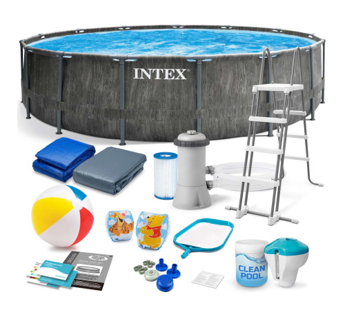 Басейн каркасний 18в1 INTEX 26742, 457 x 122 см, темно-сірий Басейн каркасний 18в1 INTEX 26742, 457 x 122 см, темно-сірий