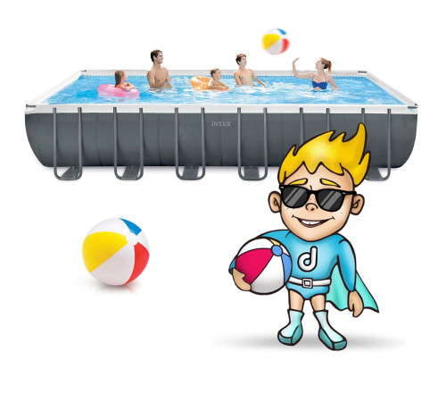 Basen ogrodowy stelażowy 732 x 366 x 132 cm 18w1 INTEX 26364