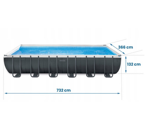 Басейн каркасний 18в1 Intex 26364 732 × 366 × 132 см