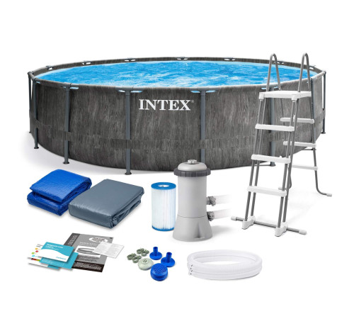 Басейн каркасний 12в1 INTEX 26742, 457 x 122 см, темно-сірий Басейн каркасний 12в1 INTEX 26742, 457 x 122 см, темно-сірий