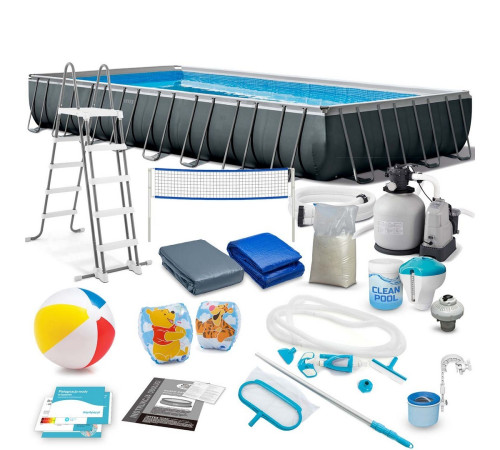 Басейн каркасний 22в1 Intex 26378 975 х 488 х 132 см з самокатом Soke GO