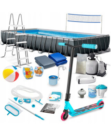 Басейн каркасний 22в1 Intex 26378 975 х 488 х 132 см з самокатом Soke GO