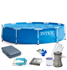 Басейн каркасний 4в1 INTEX 28202, 305 х 76 см, синій