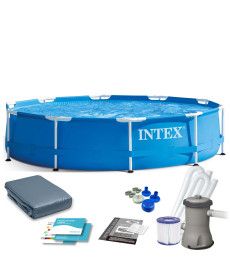 Басейн каркасний 4в1 INTEX 28202, 305 х 76 см, синій
