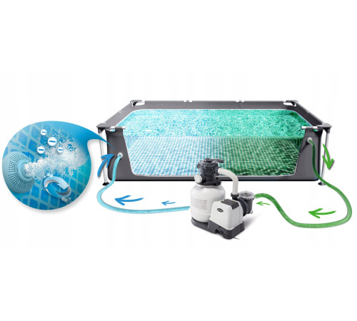 Басейн каркасний 21в1 Intex 26374 975 х 488 х 132 см з самокатом Soke GO