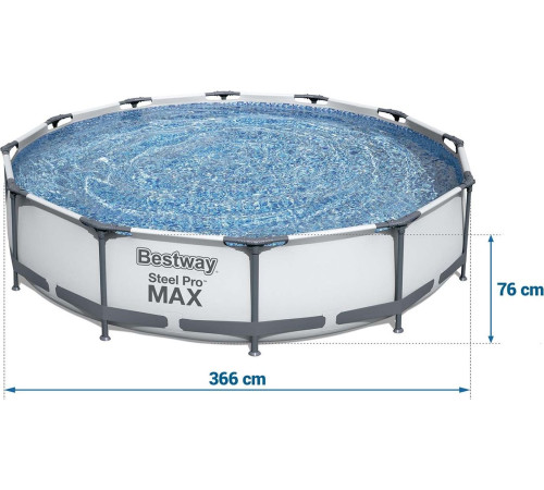Басейн каркасний 16в1 Bestway 56416 Steel Pro Max 366 см Басейн каркасний 16в1 Bestway 56416 Steel Pro Max 366 см