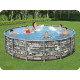 Басейн каркасний Bestway 56966 Power Steel 488 см - коричневий