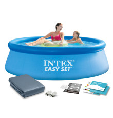 Басейн надувний 2в1 INTEX 28110, 244 x 76 см, блакитний