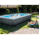 Басейн каркасний прямокутний 9в1 INTEX 26364GN, 732 х 366 х 132 см, темно-сірий